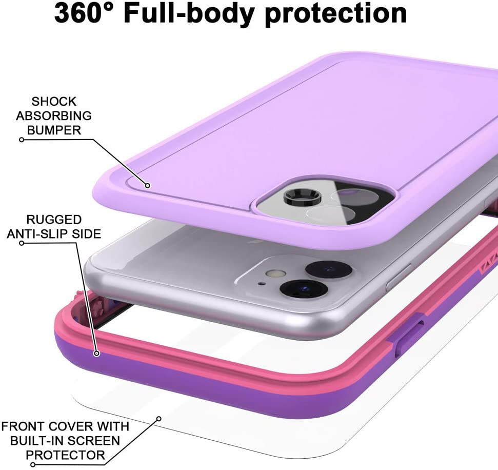 For iPhone 11 Waterproof Case 6.1 Screen Protector Underwater Shockproof Cover