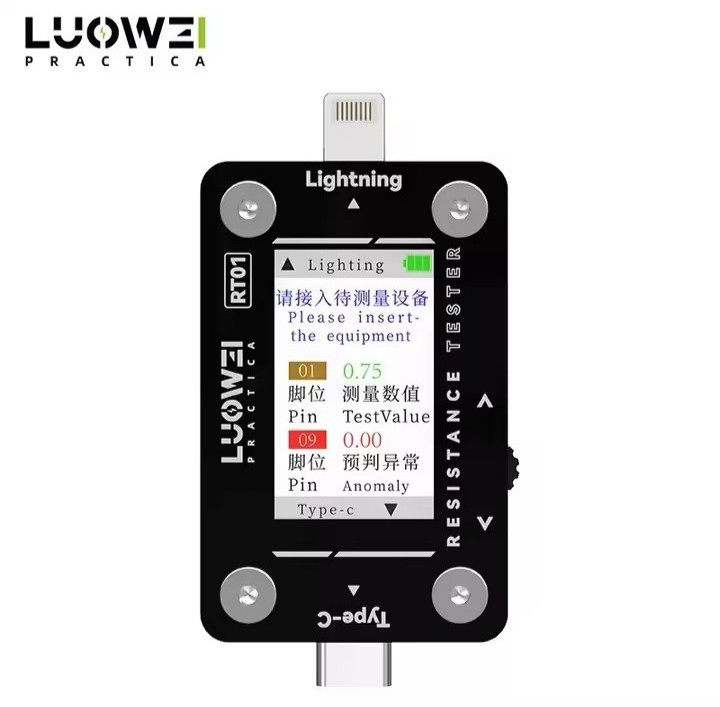 LUOWEI LW-RT01 Tail Insert Tester Mobile Phone Type-C Lighting Dock Tool