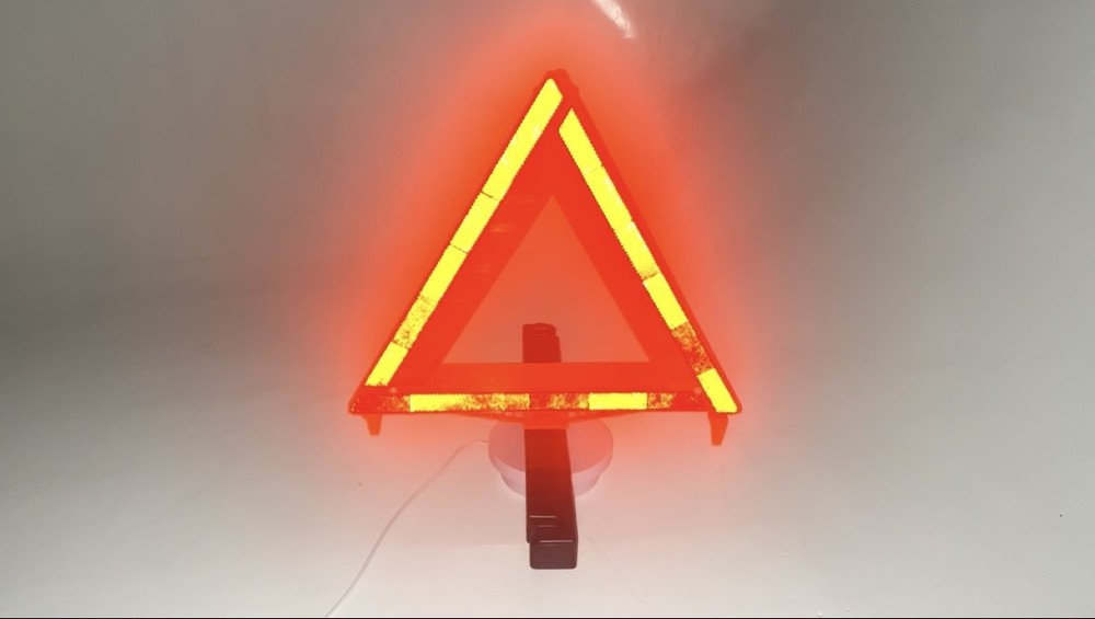 3 Pack Reflective Warning Triangle Kit - DOT Approved Road Safety Sign Set