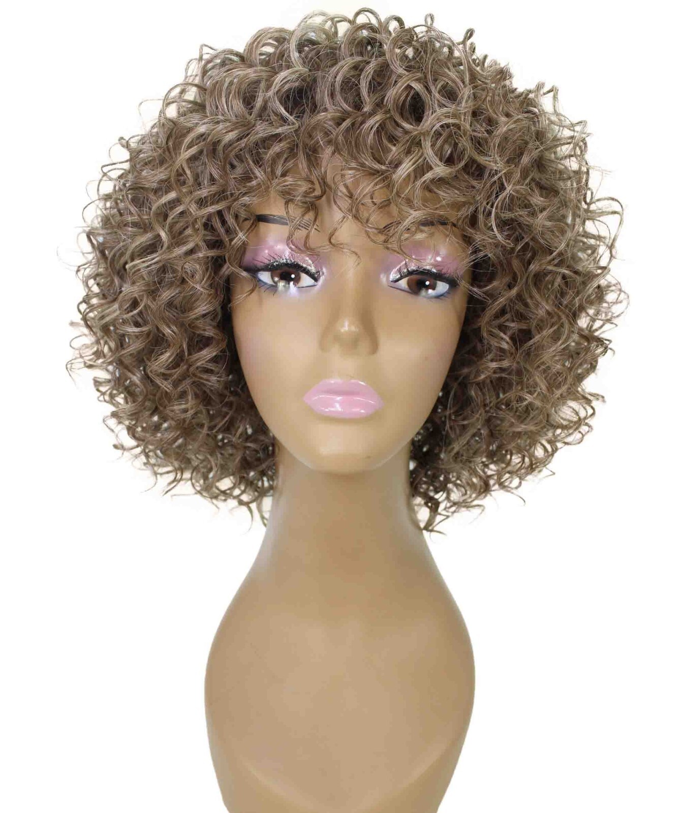 LUXLUXE Gabrielle Curly Pixie 11.5 in Long Full Wig No Lace,BF-0007