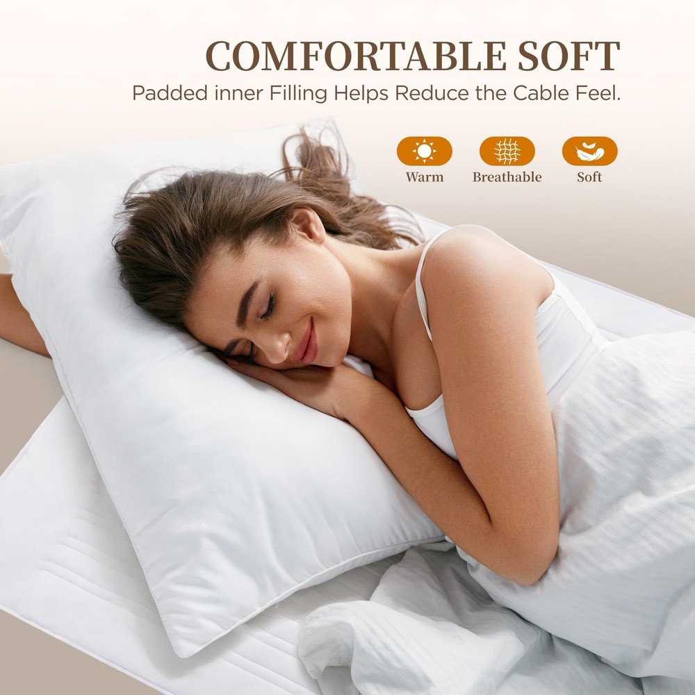 Texciting Heated Mattress Pad Mini Twin Size-Single Controller Electric Mattr...