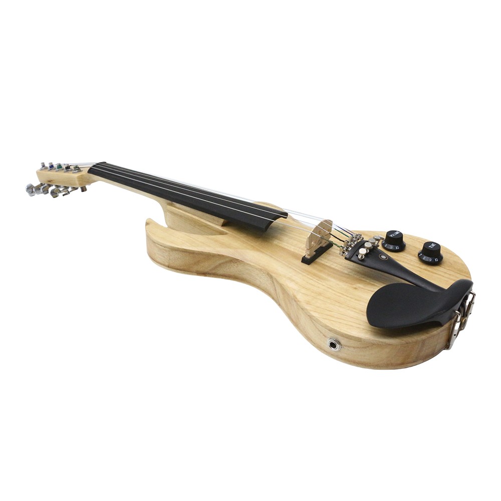 5 String 4/4 Electric Violin Large Jack Style Solid Wood with Case Shoulder Rest