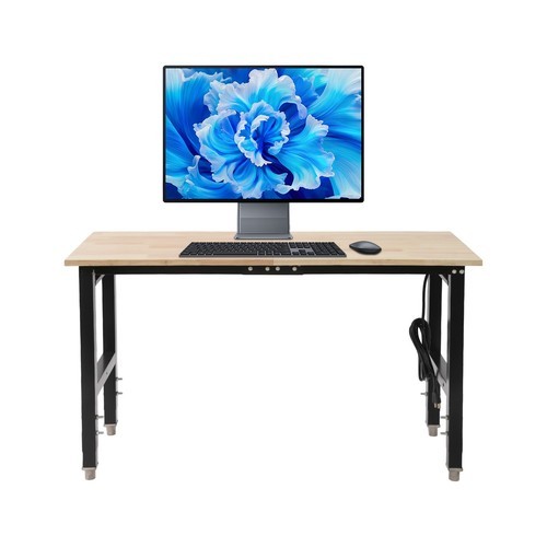 2000 lbs Adjustable Workbench Heavy-Duty Work Table with Power Outlets 48x20in