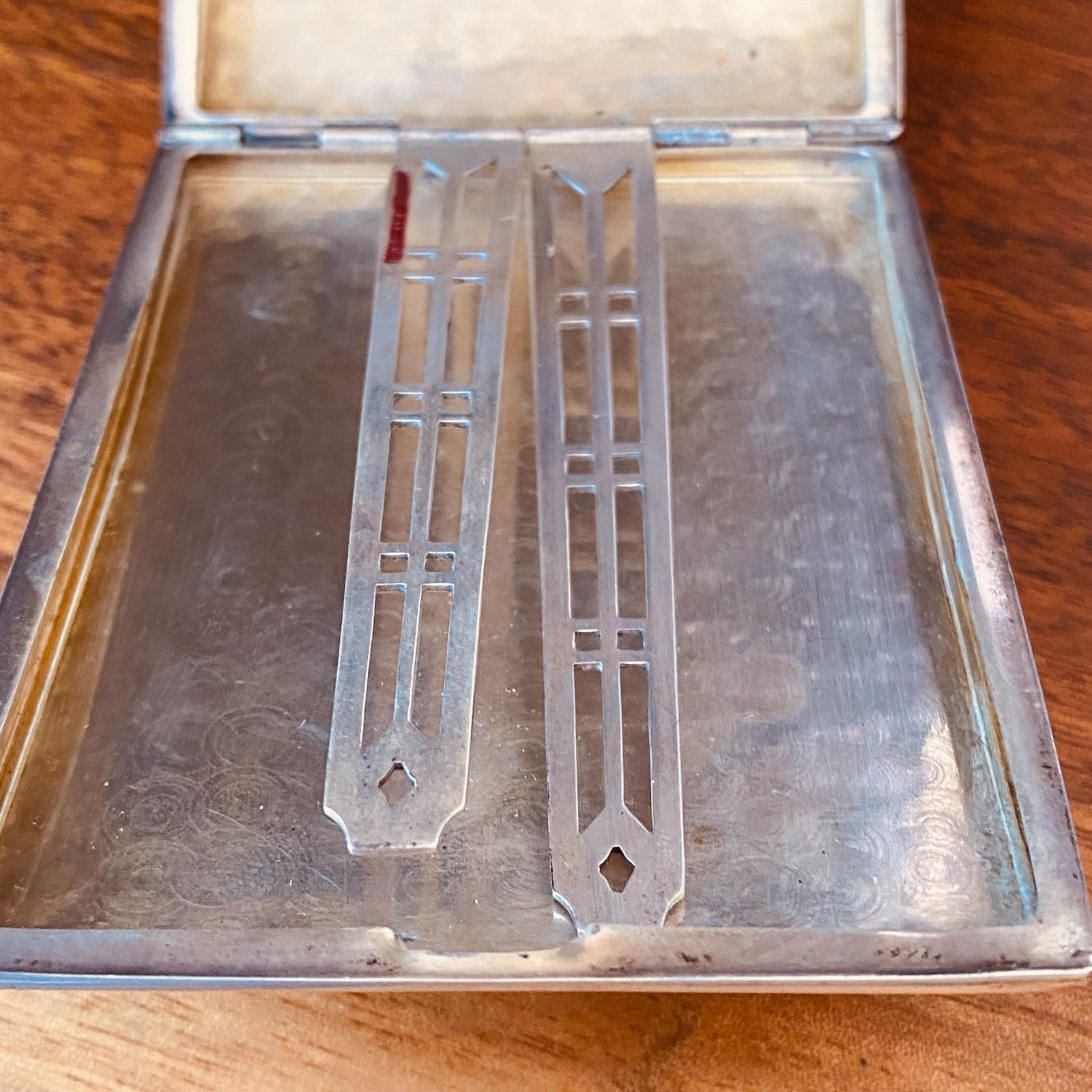 STERLING SILVER CIGARETTE CASE, HEAVEY WEIGHT