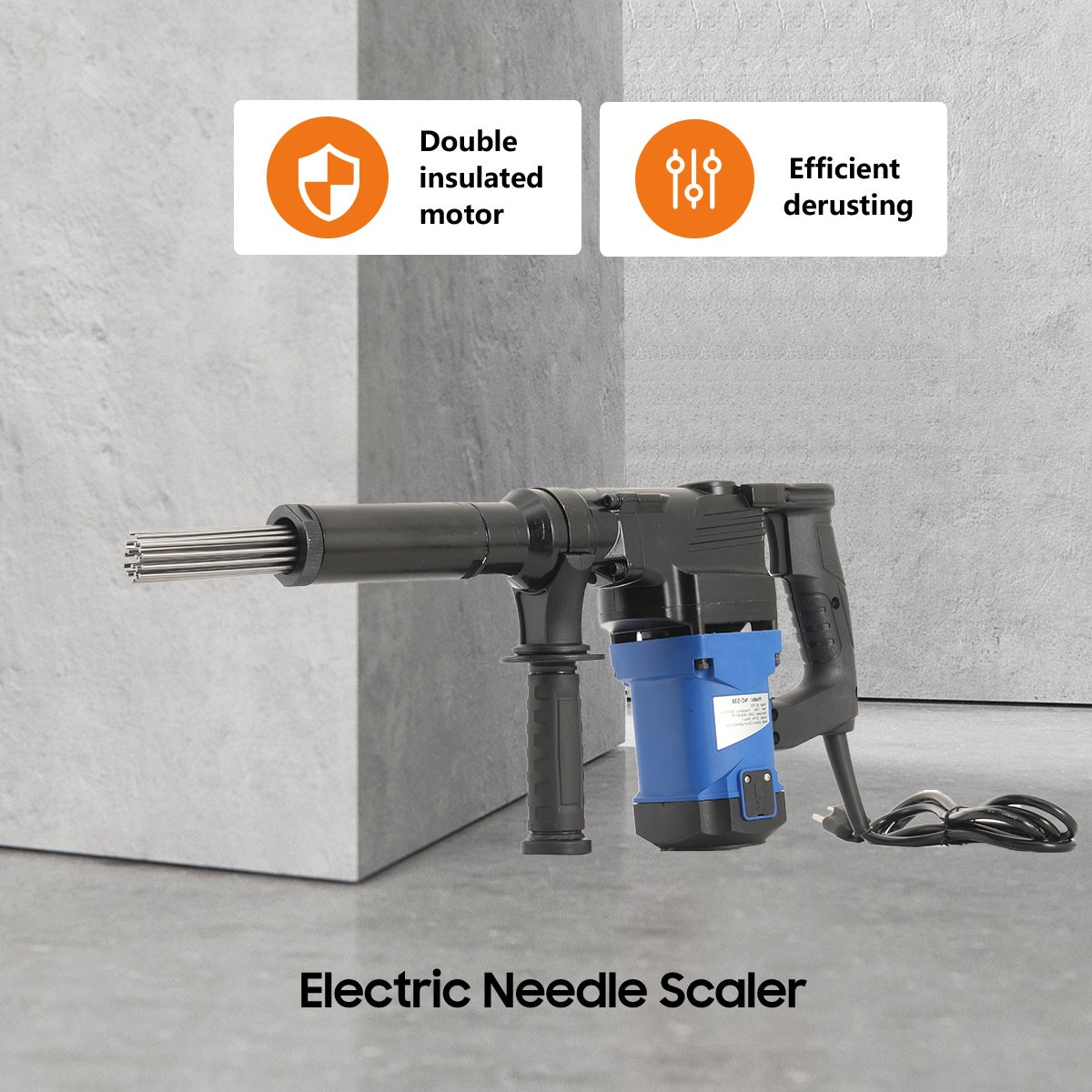 AC110V Electric Needle Scaler Needle Derusting Gun Marine Rust Removal Tool