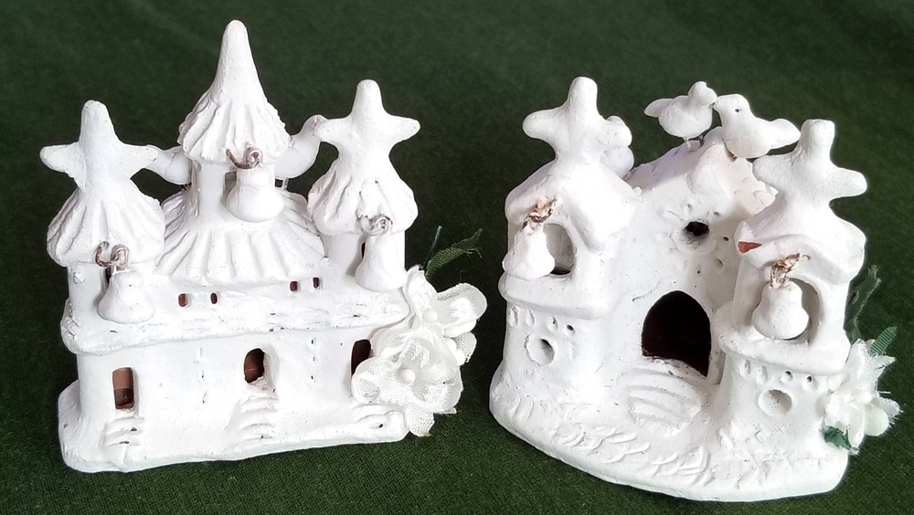 Lovely 3"-4" Plasterware Decorative Wedding Churches