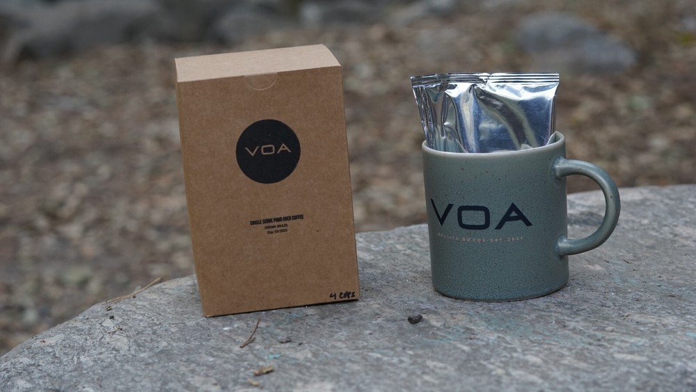 VOA Coffee, Single-Serve Pour Over, Medium Roast, 4 Count (Coffee for camping)