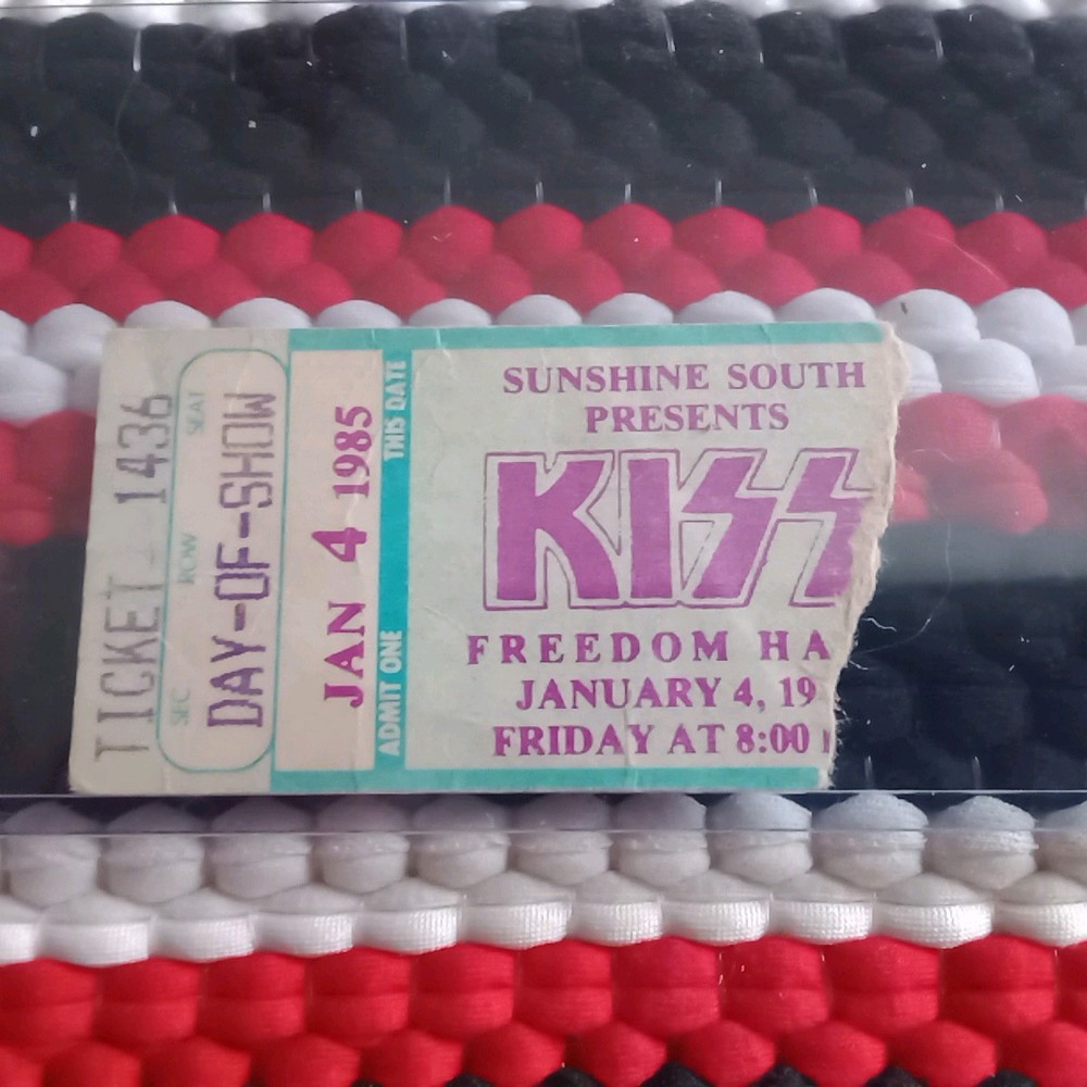 Kiss 💋 Ticket Stub History Animalize Tour 1-4-85, Johnson City Tennessee 🎸