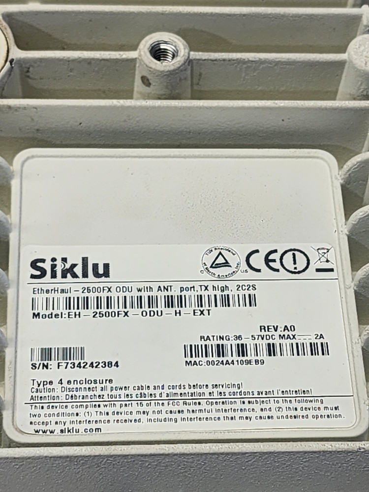 Siklu Etherhaul 2500FX ODU Ethernet E Band