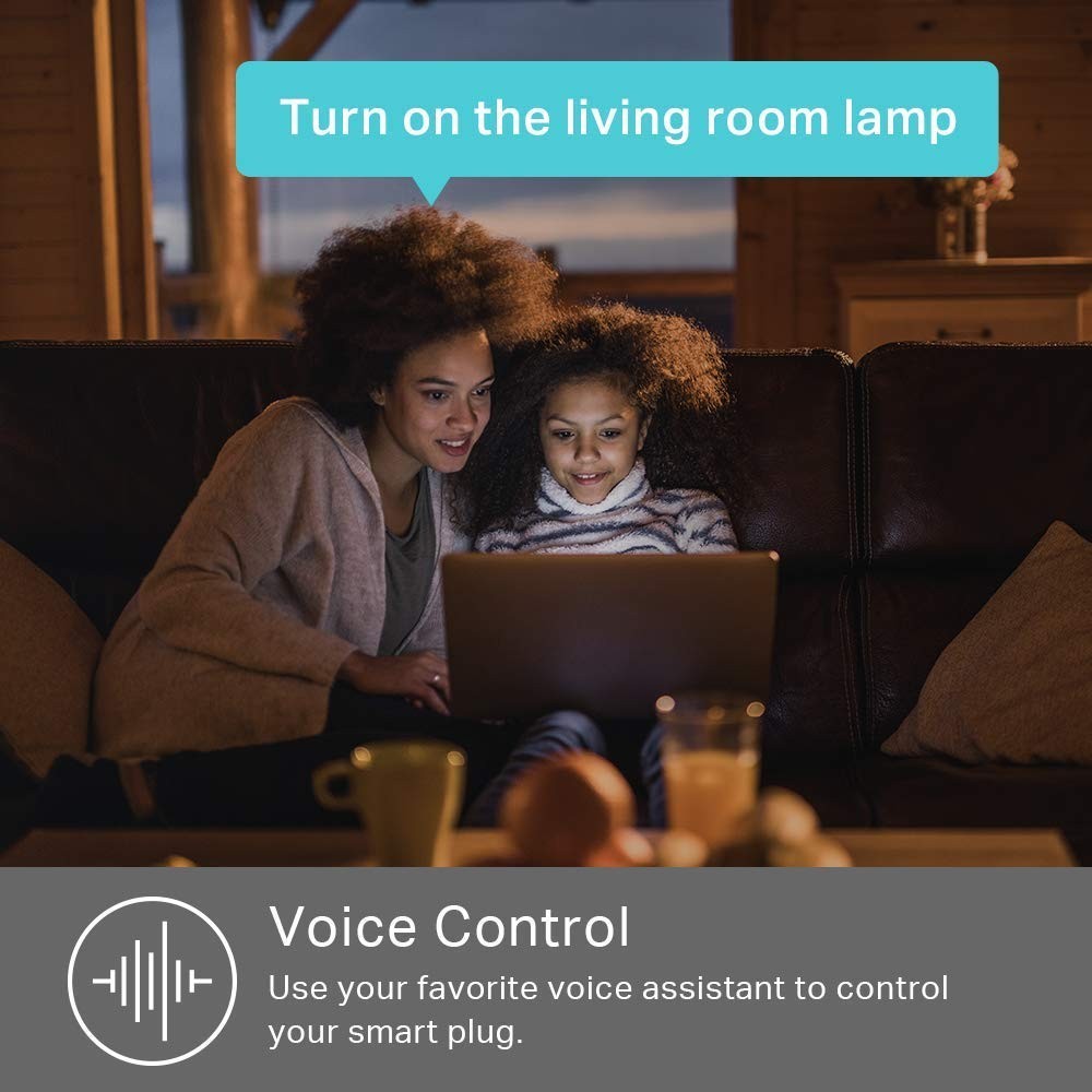 Voice-Controlled Smart Wi-Fi Plugs - 4-Pack, No Hub Required, Automatic Setup