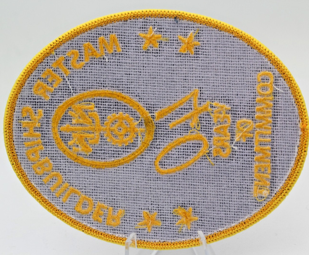 Master Shipbuilder Patch • 40 Years of Commitment • Blue Gold Embroidered 4.5"