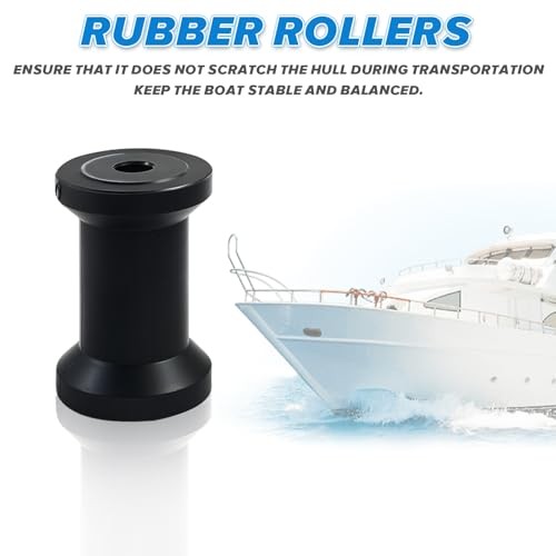 Adjustable Rubber Keel Roller, Tongue Mount with Panel Bracket Assembly, 5"