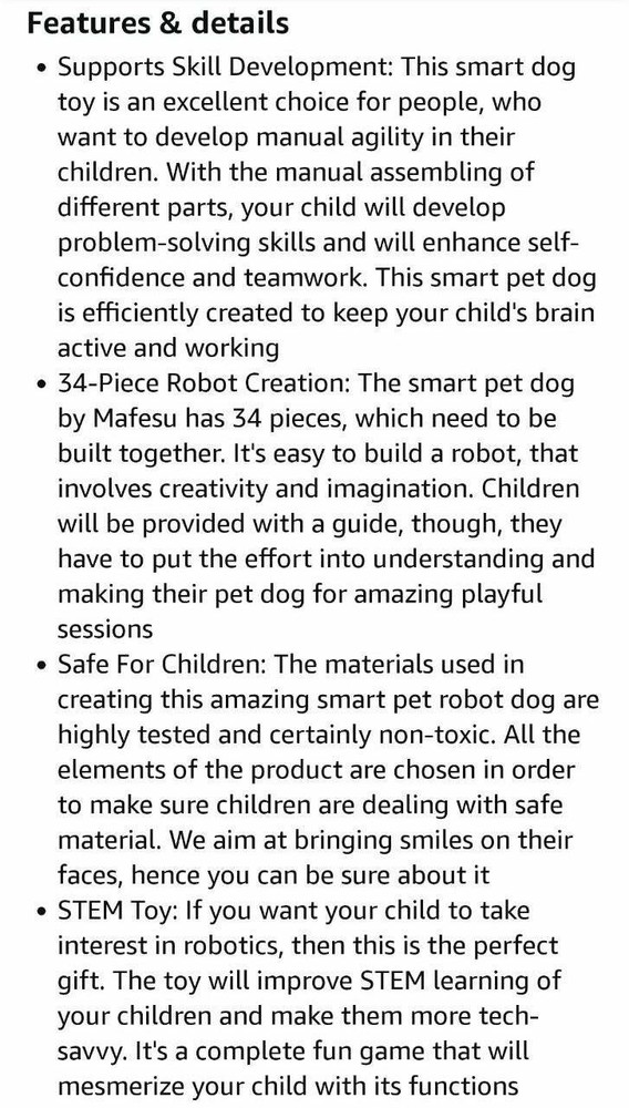 DIY Electronics Pet Dog with Bone, Interactive toy