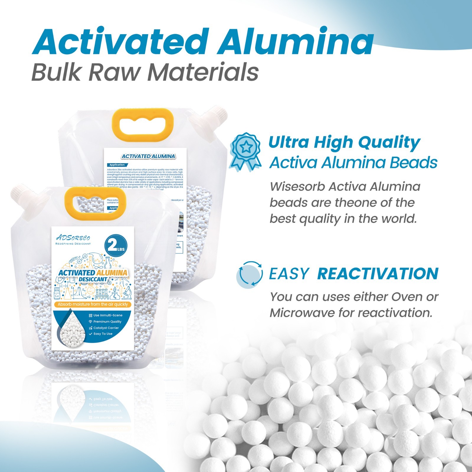 2 LBS Adsorbco Activated Alumina Desiccant