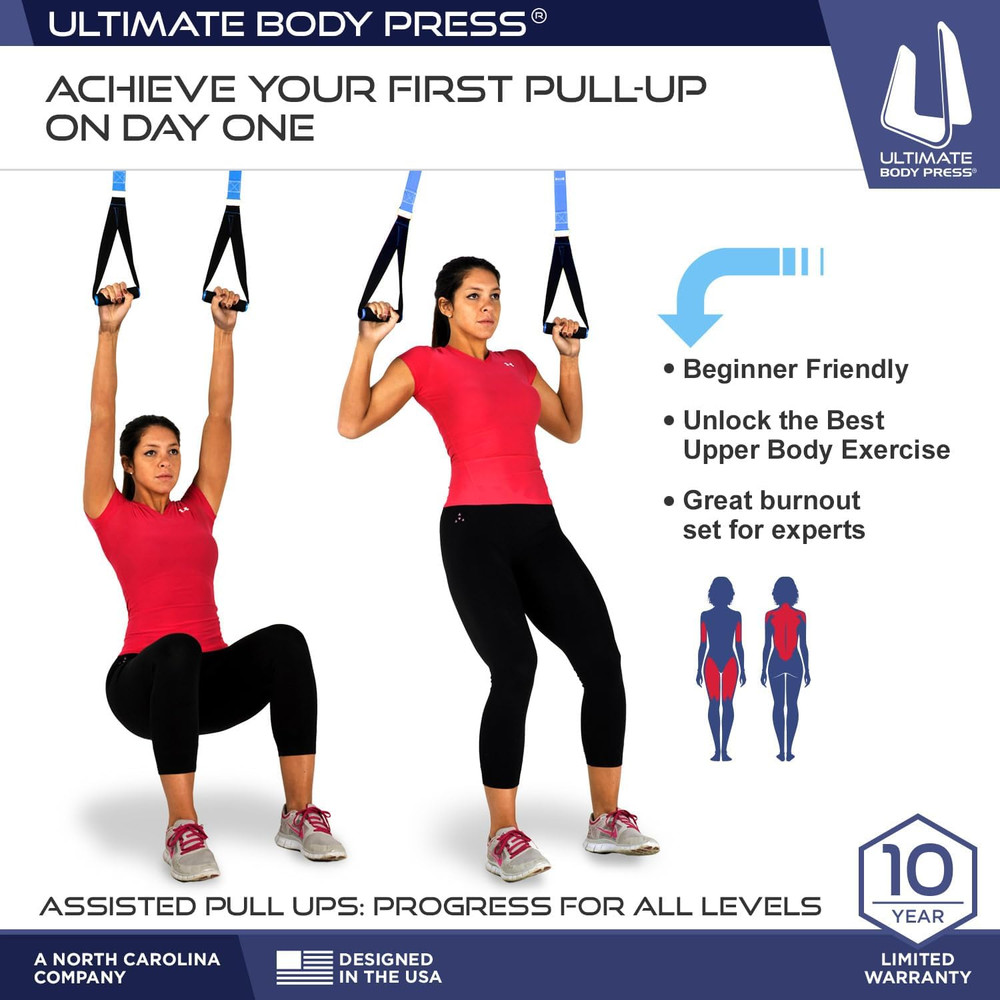 XL Doorway Pull up Bar with Elevated Bar & Adjustable Width