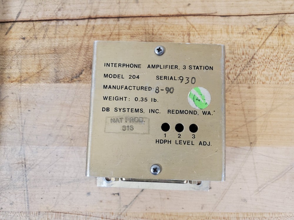 DB SYSTEMS MODEL 204 INTERPHONE AMPLIFIER