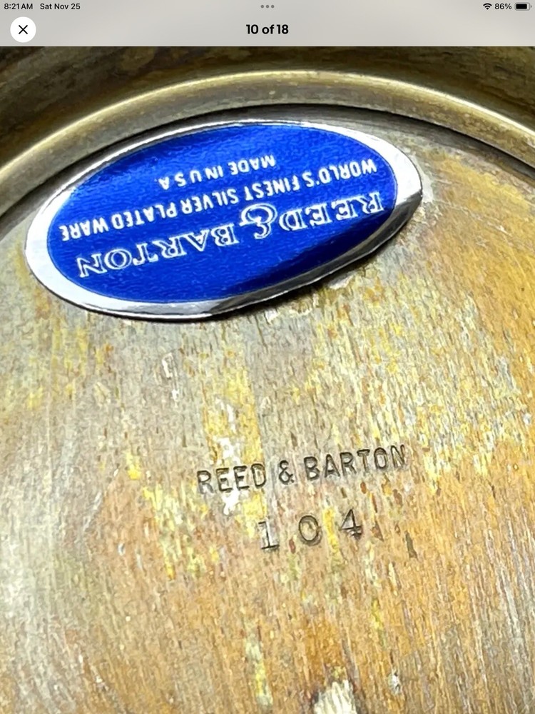 Reed Barton Vtg Silver Plated Steel Serving Set Bowl Plates USA Dining Ware HTF