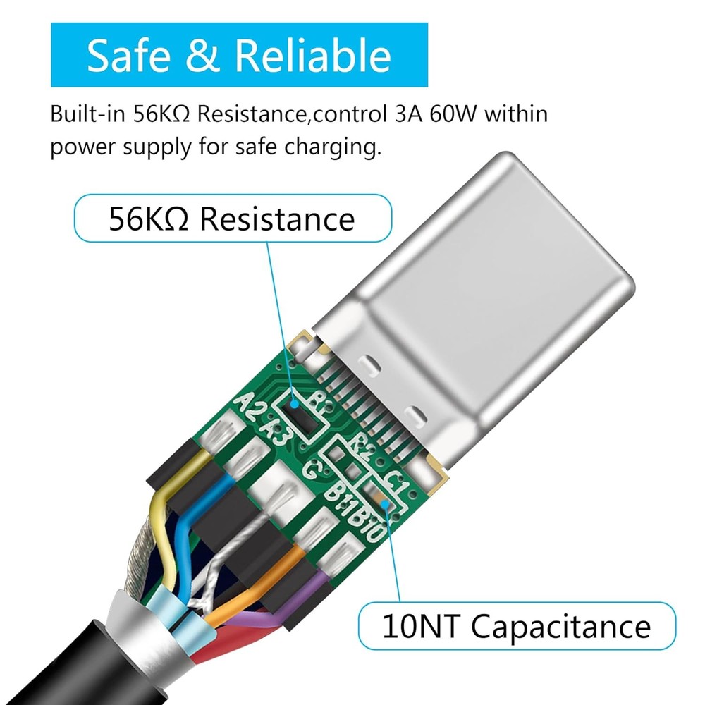 USB C Android Auto Cable 3FT, C to A 3.1/USB 3.2 Gen - 1M/3FT
