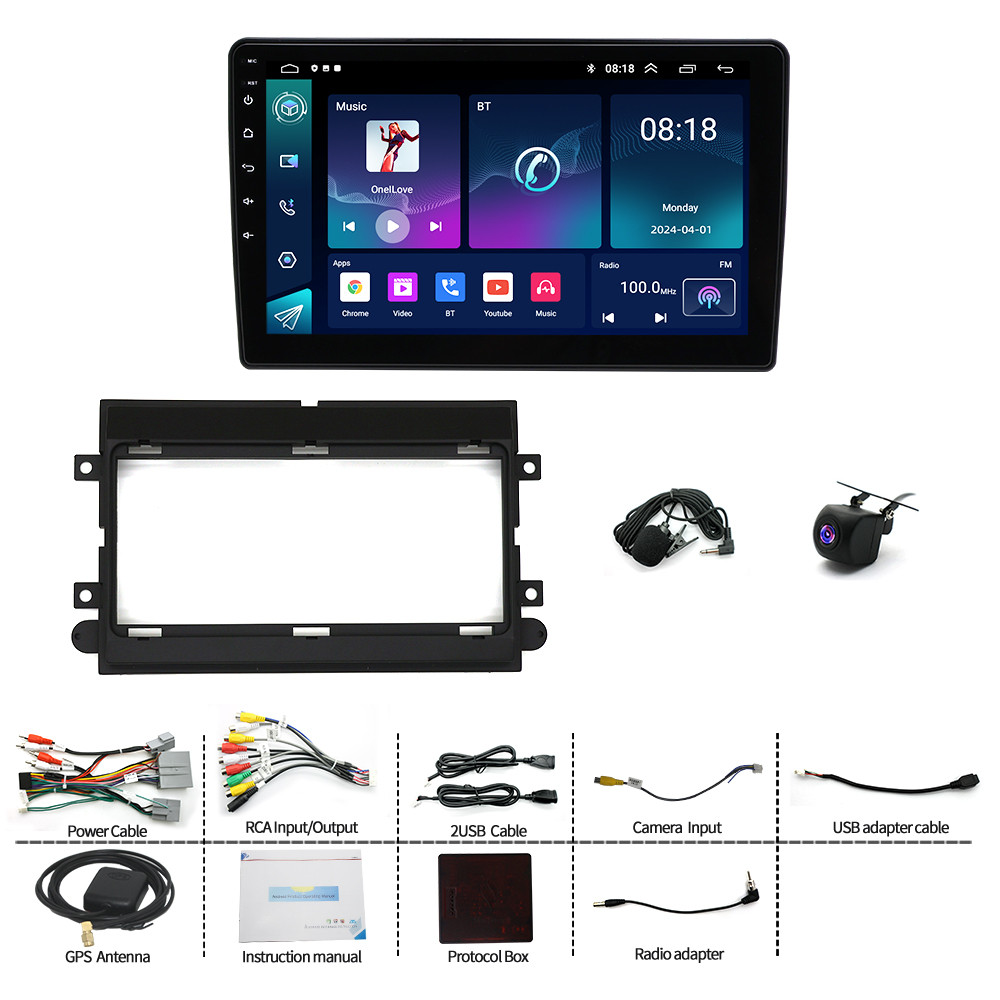 10" For 2009-2013 Ford E150 E250 E350 Apple Carplay Android 13 Stereo Radio GPS