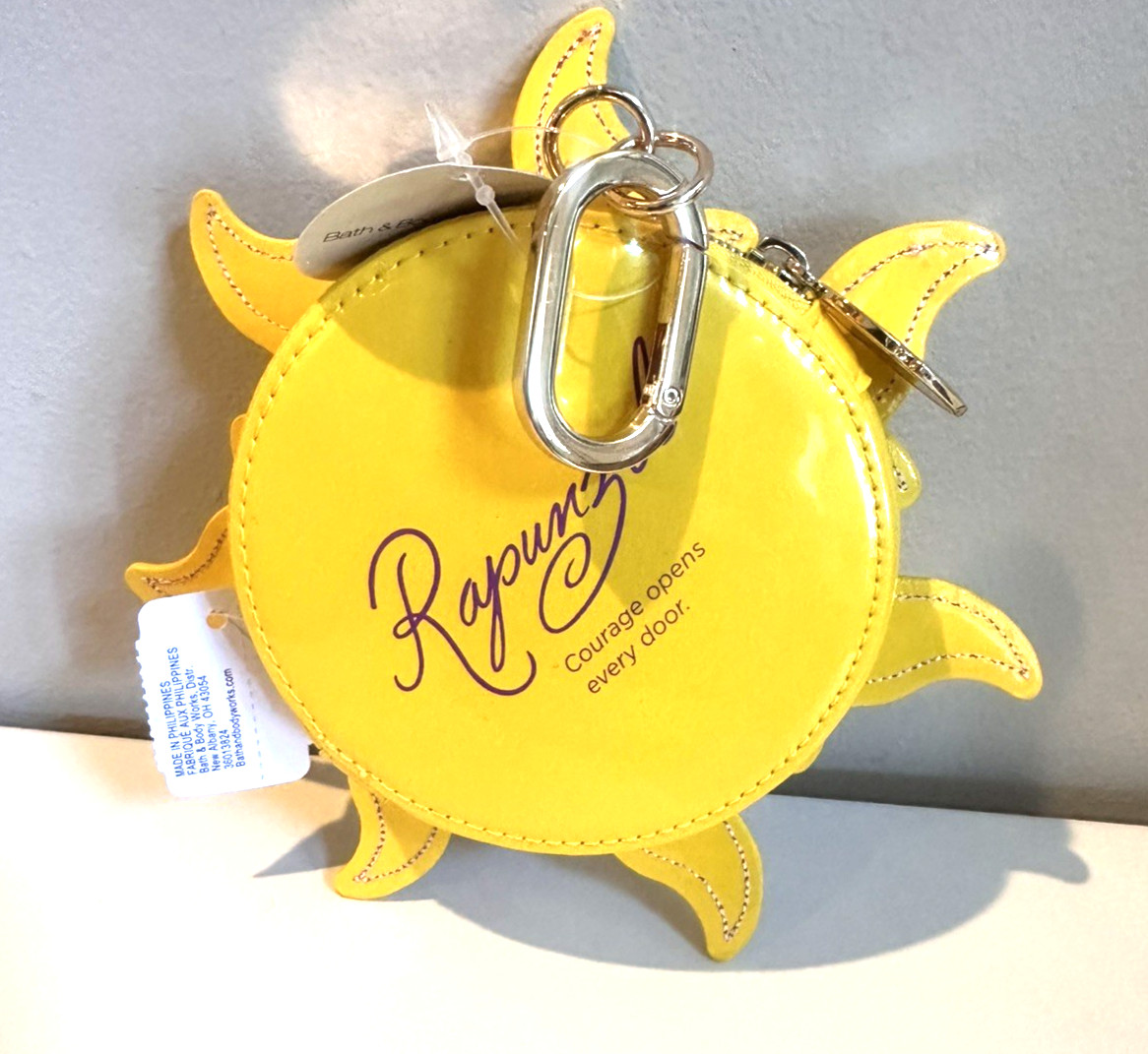 Bath & Body Works Disney Princess Rapunzel Tangled Yellow Sun Coin Purse NEW