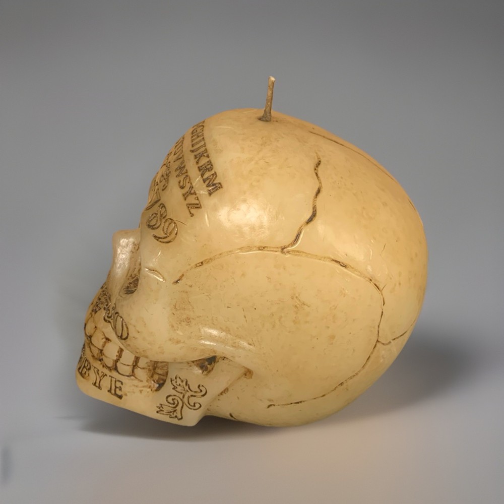 Ouija Skull Candle