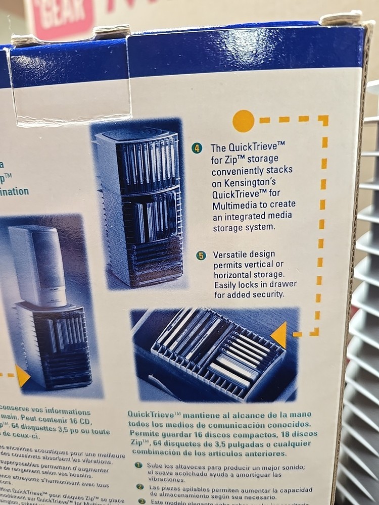 Kensington QuickTrieve Stackable Modular CD Storage Tower 16 Disk - CREAM - NIB