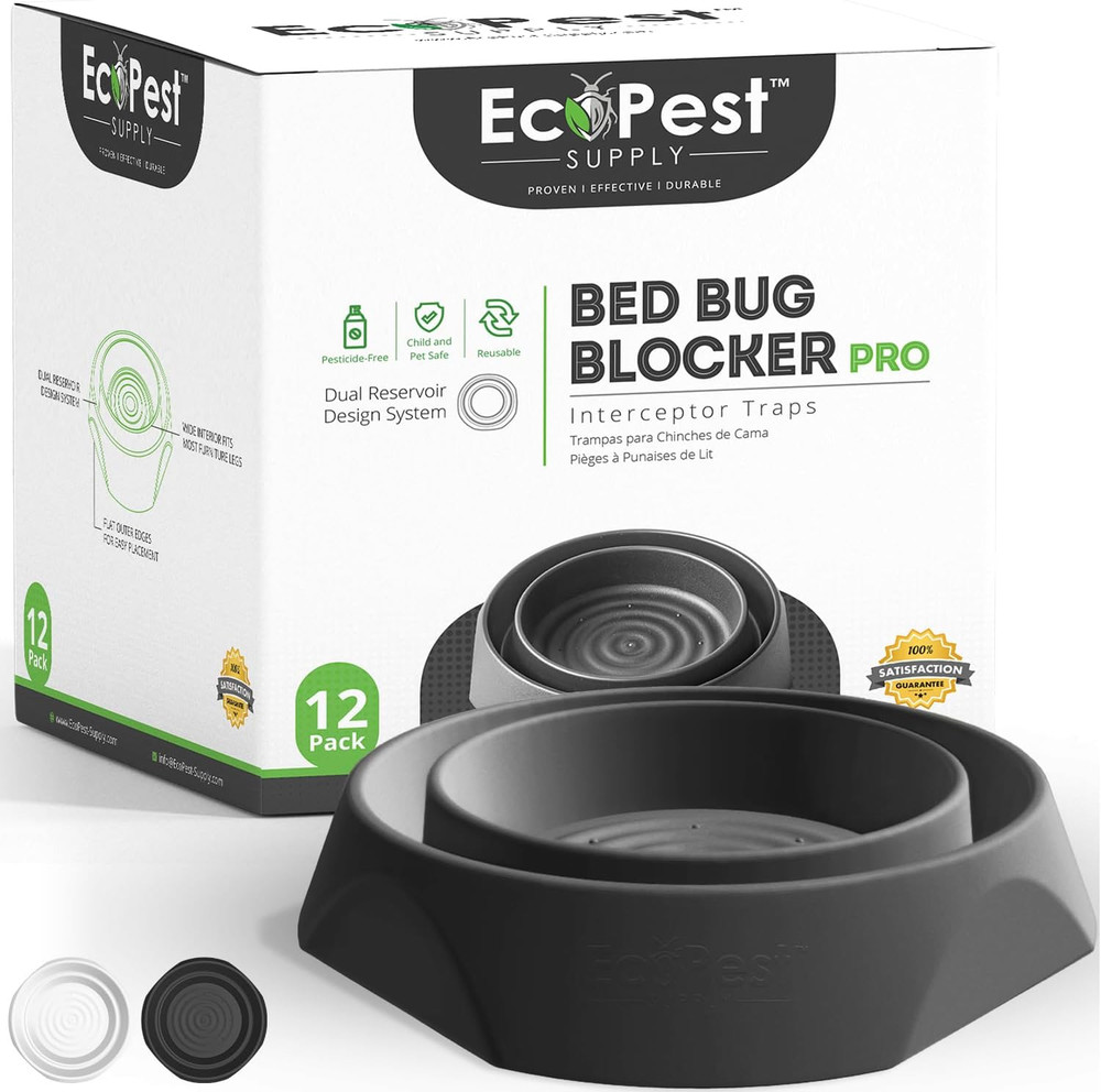 Bed Bug Interceptors – 12 Pack | Bed Bug Blocker (Pro) Interceptor Traps | Insec