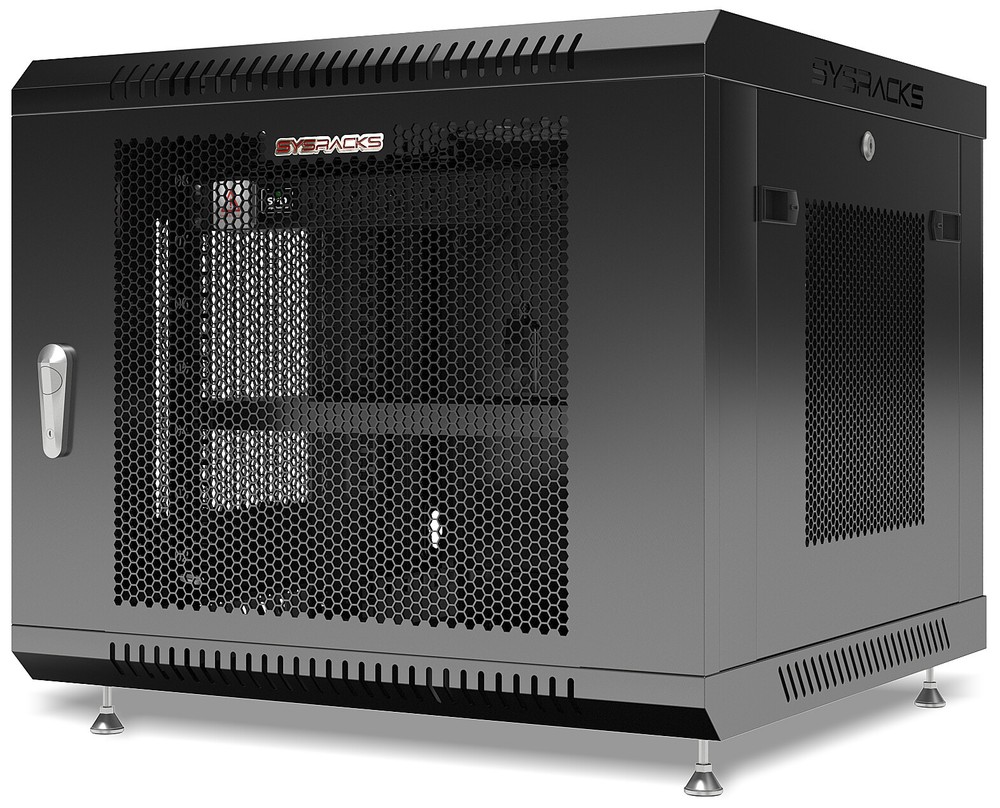 9U Wall Mount Server Rack Locking Network Cabinet Box Data Enclosure VENTED Door