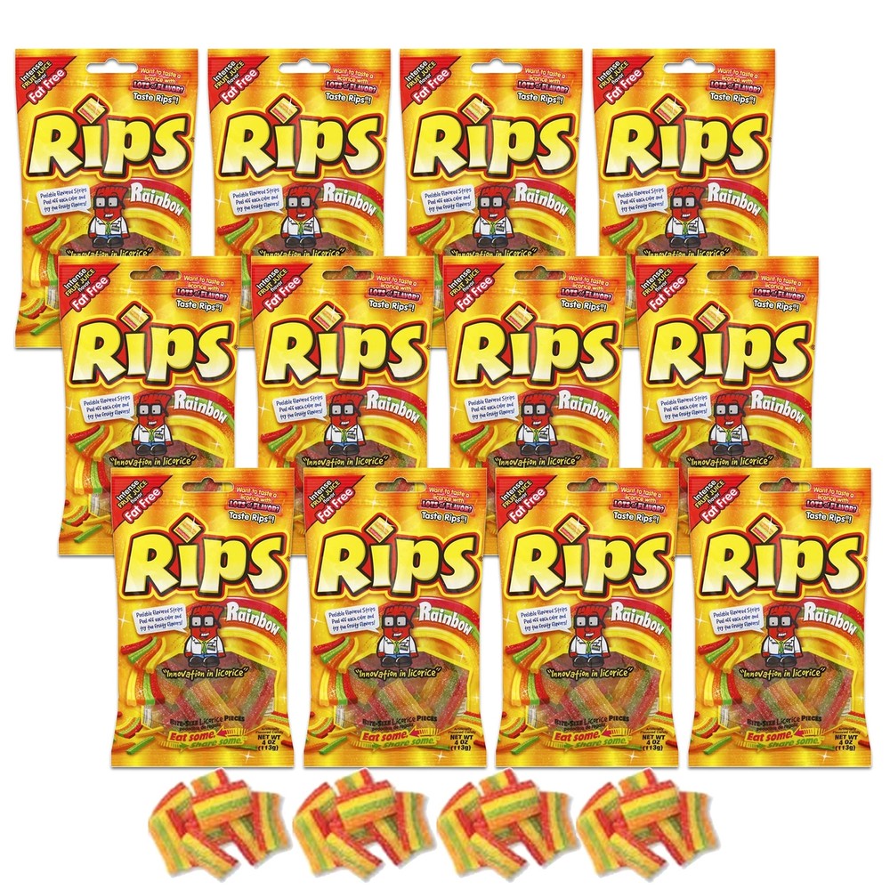 Rips Bite Rainbow 4 oz, 12CT