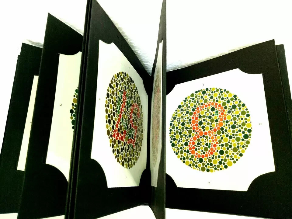 24 Plate Ishihara Test Book for Color Blindness Testing