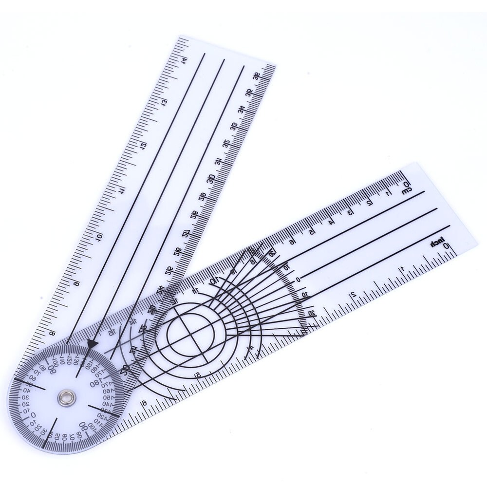 5Pcs 6/8/10inch Protractor Angle Ruler Spinal Goniometer