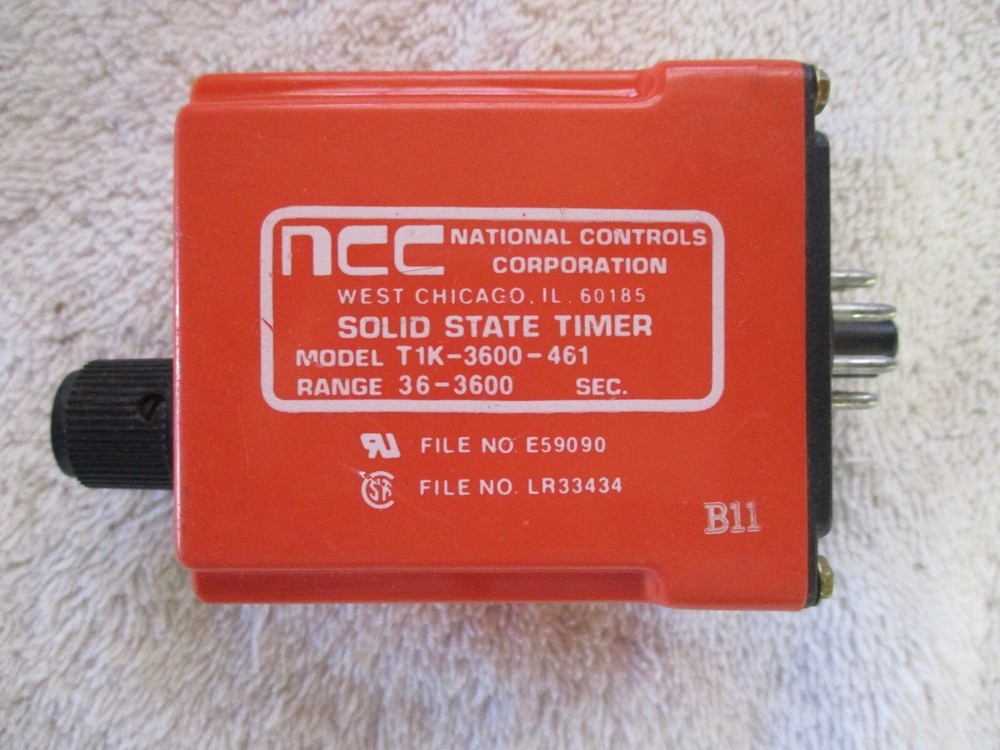 ncc Solid State Time Delay Relay 36-3600SEC 120V T1K-3600-461
