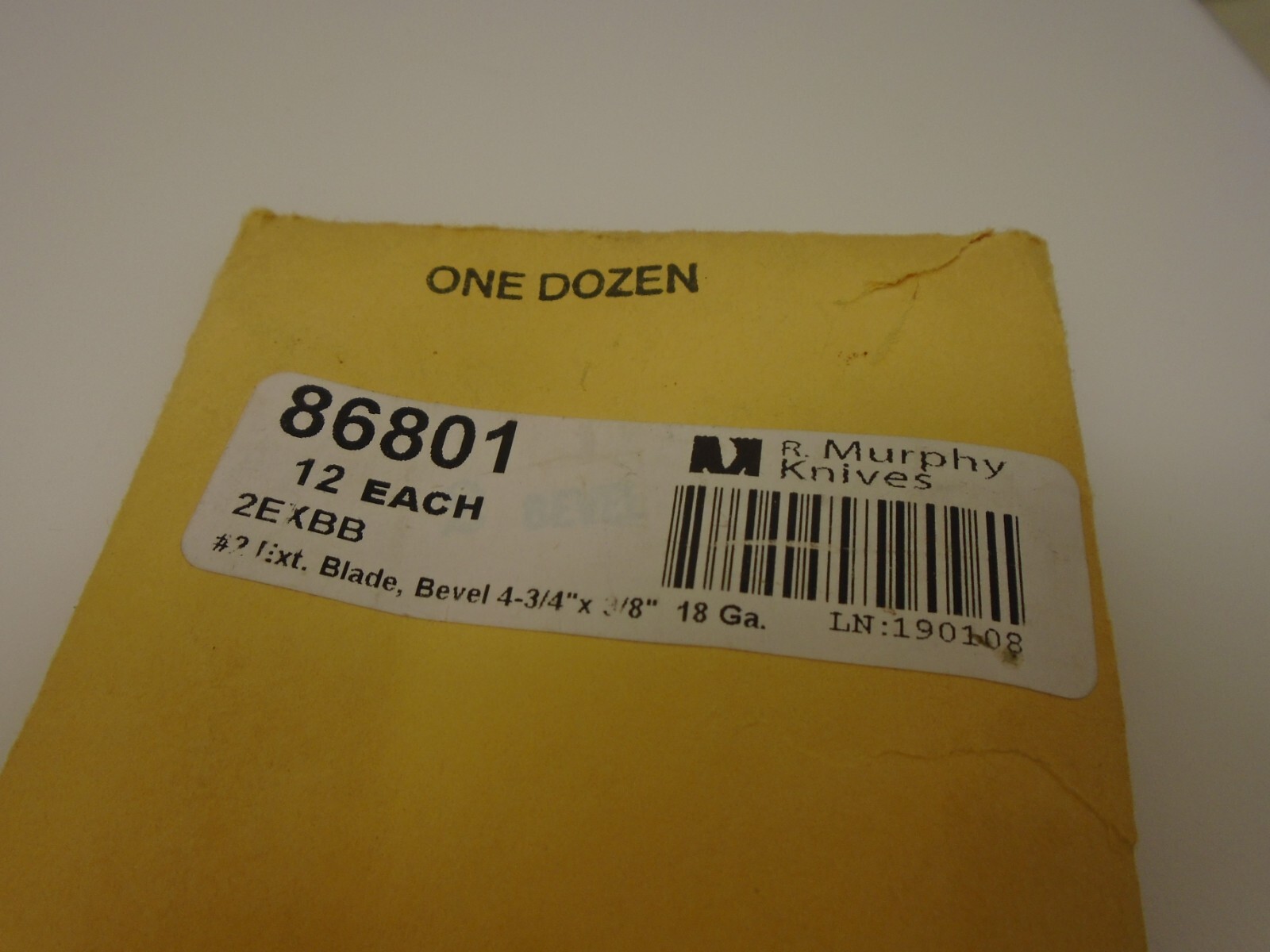 R Murphy Extension Blades (12) Bevel 2EXBB 4 3/4" x 3/8 inch 18ga 86801 & Handle