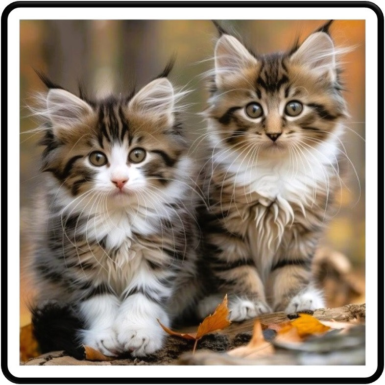 30 Custom Cute Kittens Personalized Address Labels