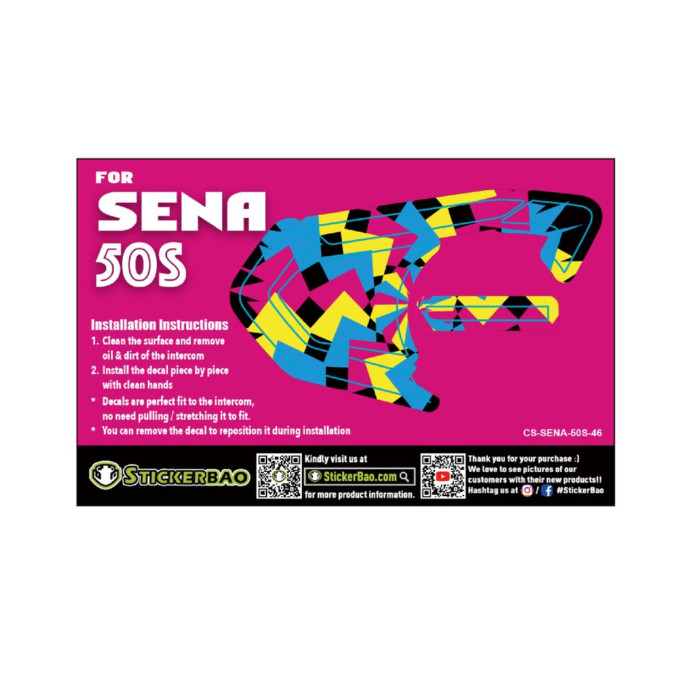 Abstract Triangle Device Surface Sticker For SENA 50S Intercom x1