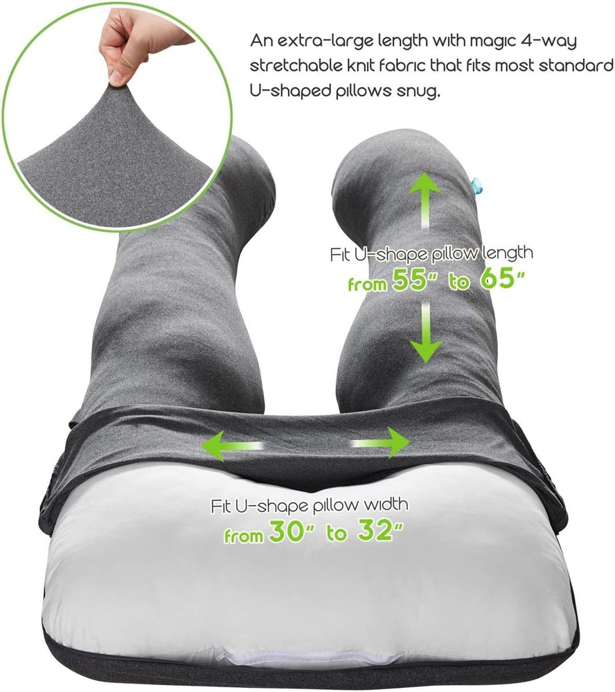 COSMOPLUS 𝐏𝐫𝐞𝐠𝐧𝐚𝐧𝐜𝐲 𝐏𝐢𝐥𝐥𝐨𝐰 U-shape, Heather Grey-u Shape