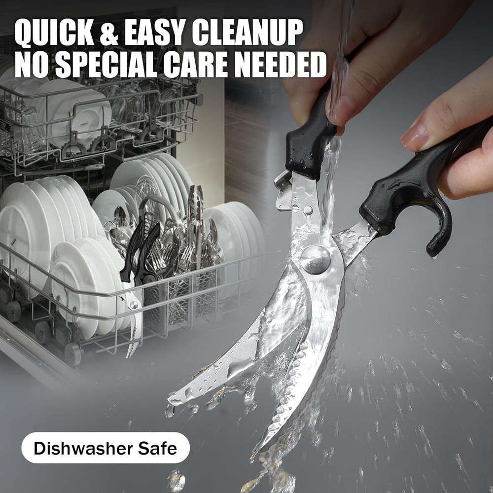 Kitchen Scissors All Purpose - Stainless Poultry Shears Dishwasher Safe