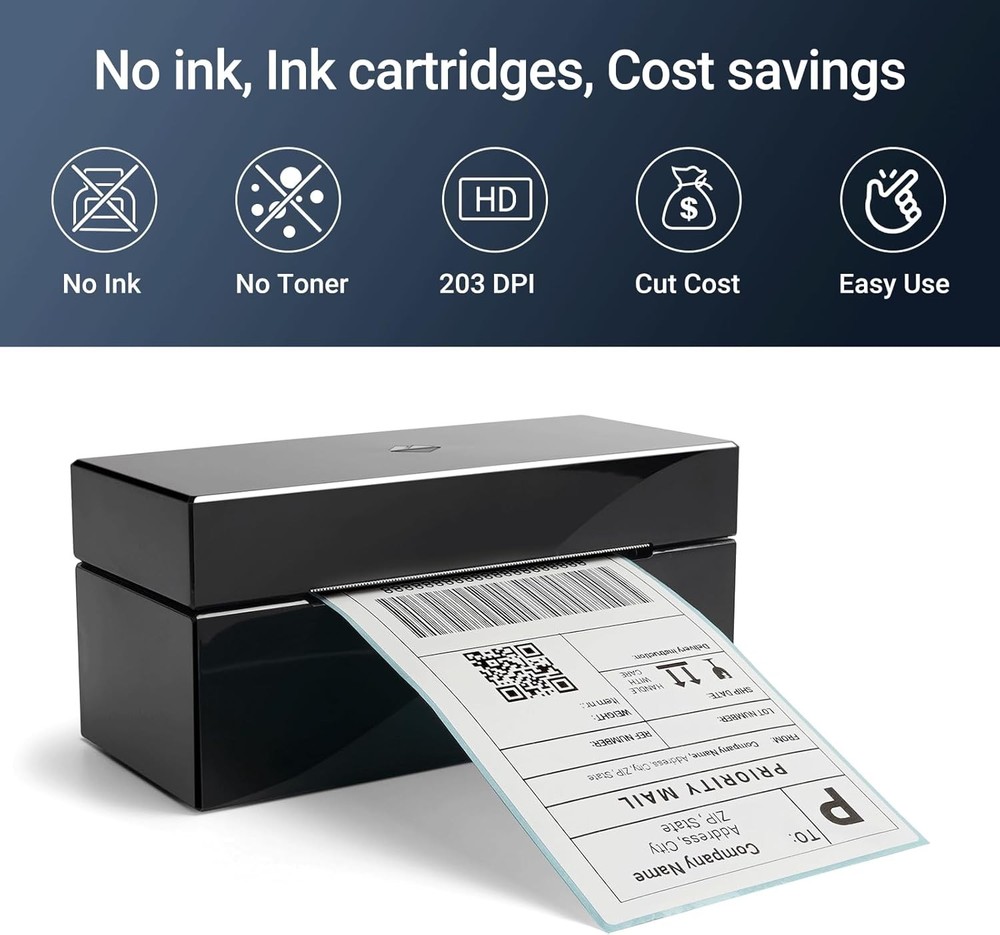 ORGBRO Z1 4x6 Shipping Label Thermal Printer - PC, Mac, Chromebook, Linux