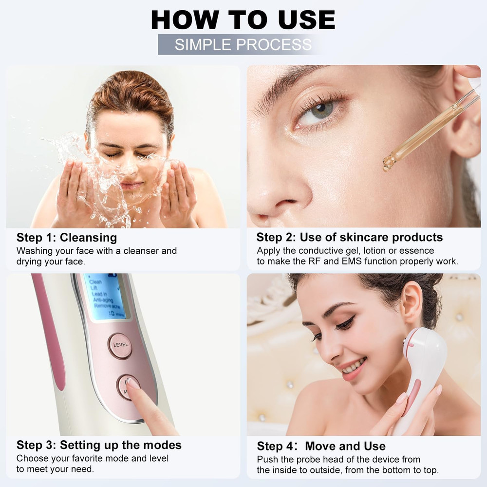 High Frequency Facial Machine Light Theraphy Micro-Current Device, 5 in 1 Multif