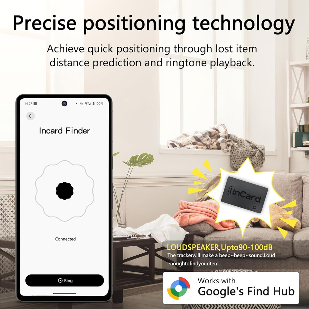 Wallet Tracker (Both iOS and Android) IP68 Bluetooth Smart Finder Card GPS Track