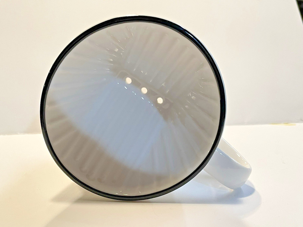 White SINGLE CUP Ceramic Pour Over Coffee 3 HOLE EXCELLENT