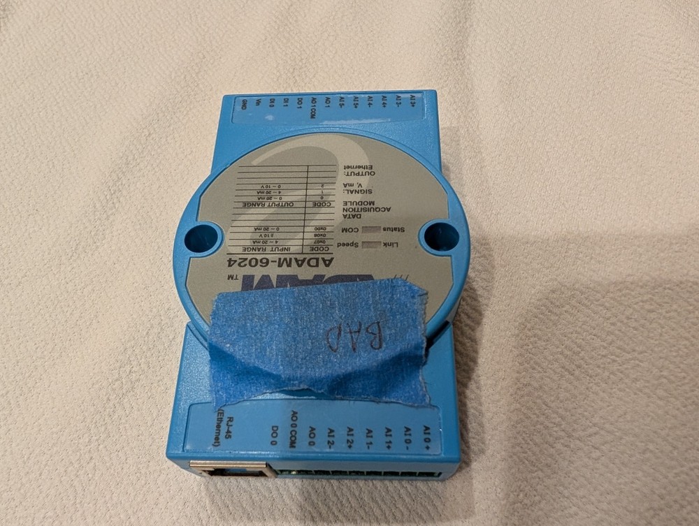 Advantech ADAM-6017 8CH Isolated Analog Input 2-Channel Out Module PARTS ONLY