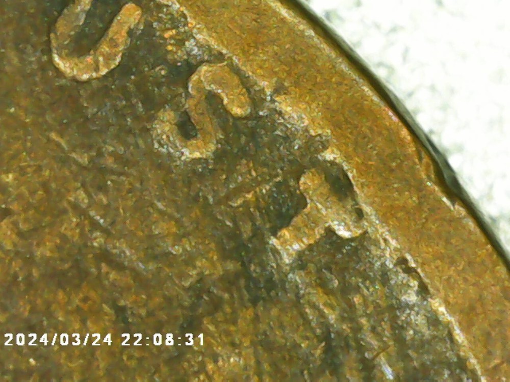 1919 No Mint Mark Wheat Penny Lamenation Error Obverse/Reverse