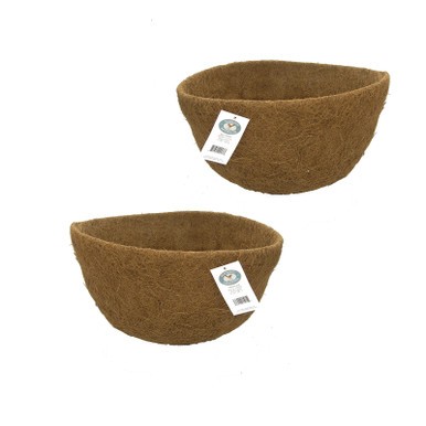 17" x 10" Round Molded Coco Liner - 2 Pack