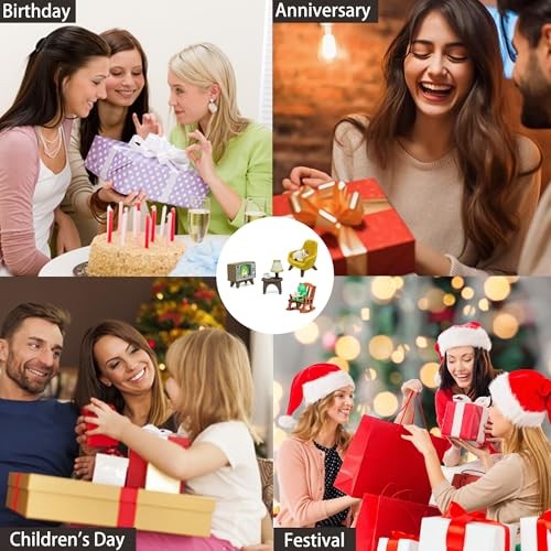 Miniature Frog and Cat Figurines Desk Accessories, Cute Frog Cat set of 6