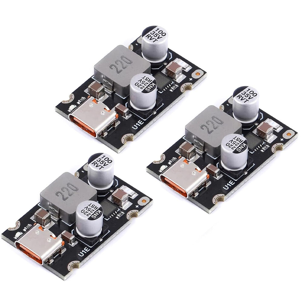 2Pack 65W Type-C DC 8~30V PD/QC Quick Charge Fast Charging Board USB Buck Module