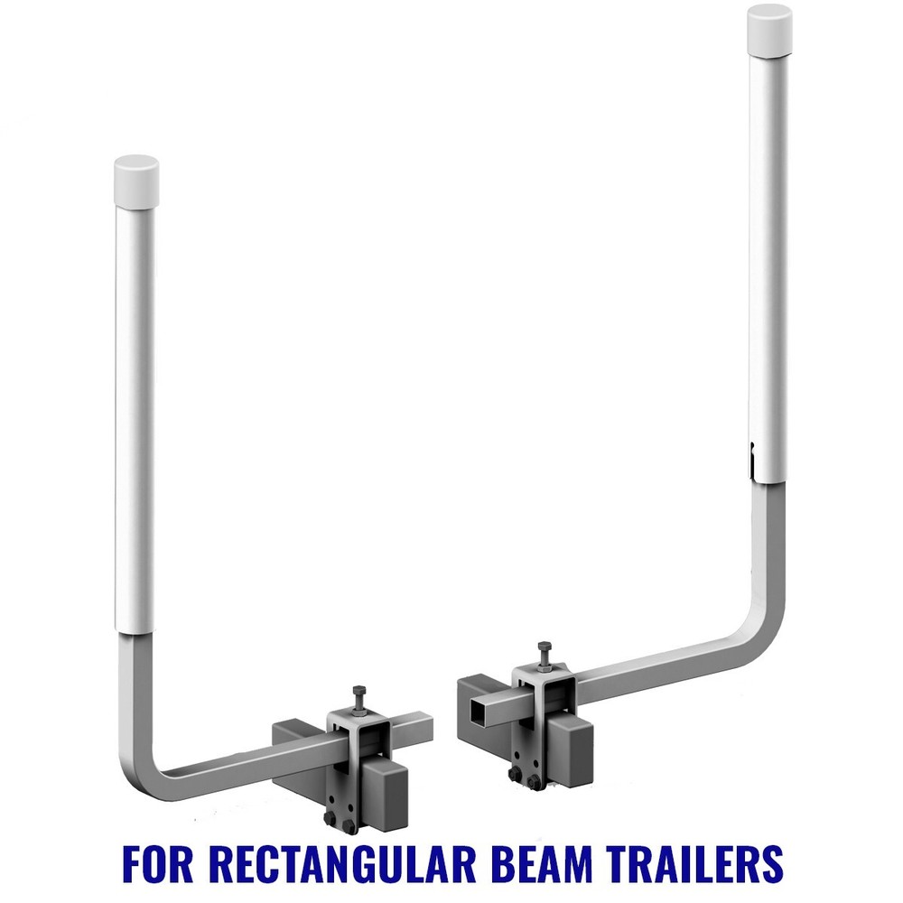 Oceansouth Galvanized Guide On Post Poles Pair for Rectangular Beam Trailer 75"