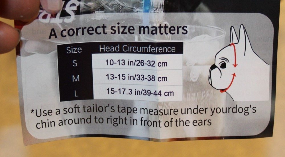 BARKLESS Dog Muzzle for Dogs Soft Silicone Muzzle for Biting Chewing, sz Large