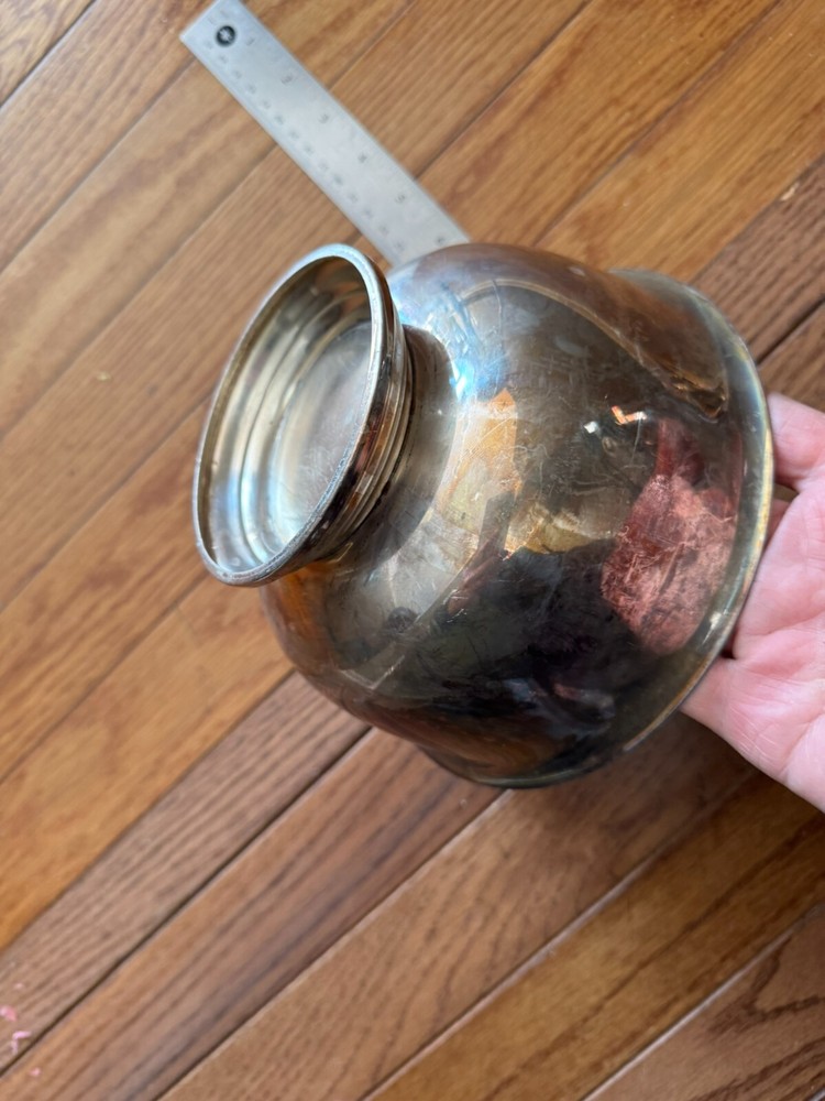 Vintage Classic 1960s Silver plate High Foot pedestal Bowl 7"D x4"h Unmarked