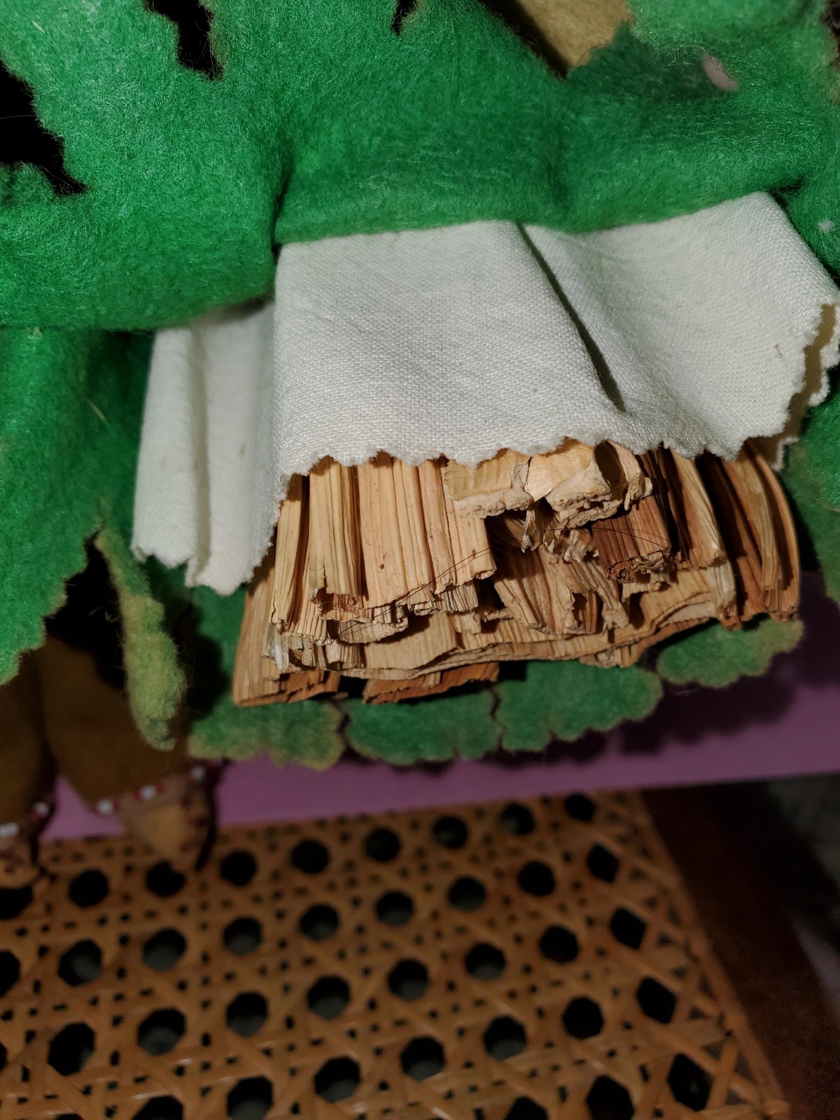 Iroquois Indian Cornhusk Doll Beaded Leather Authentic Native American Craft